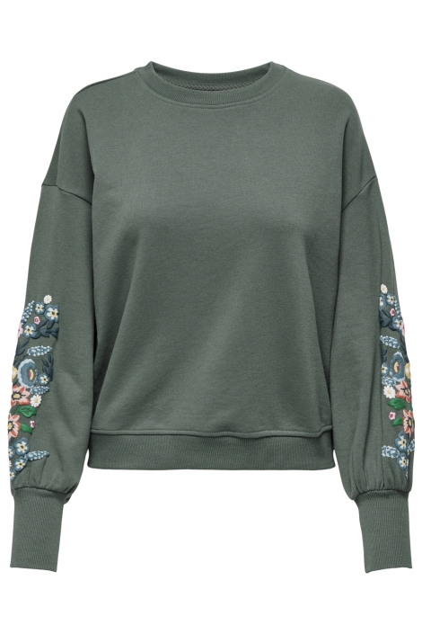 Only onlbrooke l/s o-neck flower swt noo